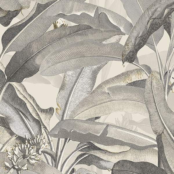 Patton Wallcoverings MH36538 Manor House Polynesian Leaves Wallpaper